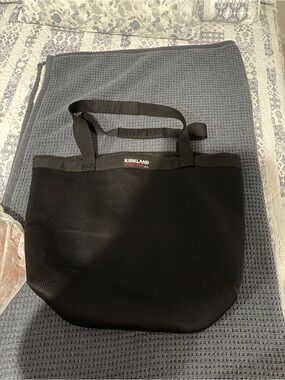 Kirkland Signature Black Mesh Duffel Tote Bag
